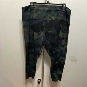 Lululemon Tie Dye Green Black Aligne Leggings Size 20